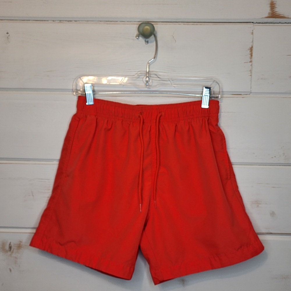 H&M Bright Orange Elastic Waist Swim Shorts Small